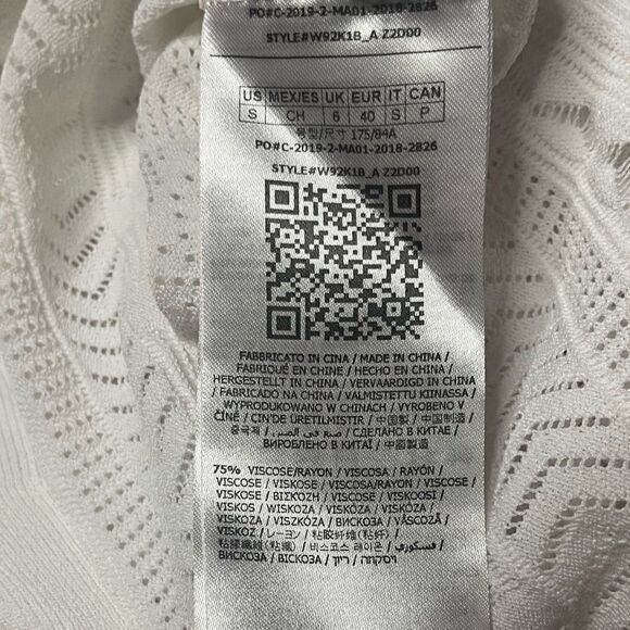 NWTs Guess Arielle Sweater Pick Styled Ruffled Hem White Dress Size Small - Picture 10 of 13